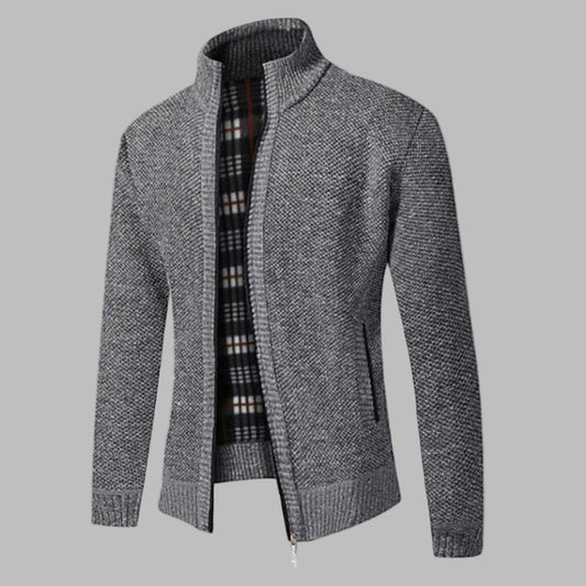 Men's Zipper Knit Sweater - Fashinoza