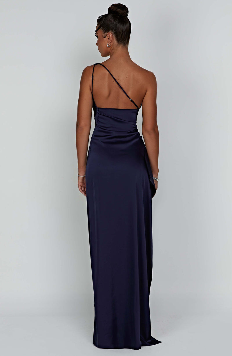 Women's Satin One Shoulder Bodycon Dress