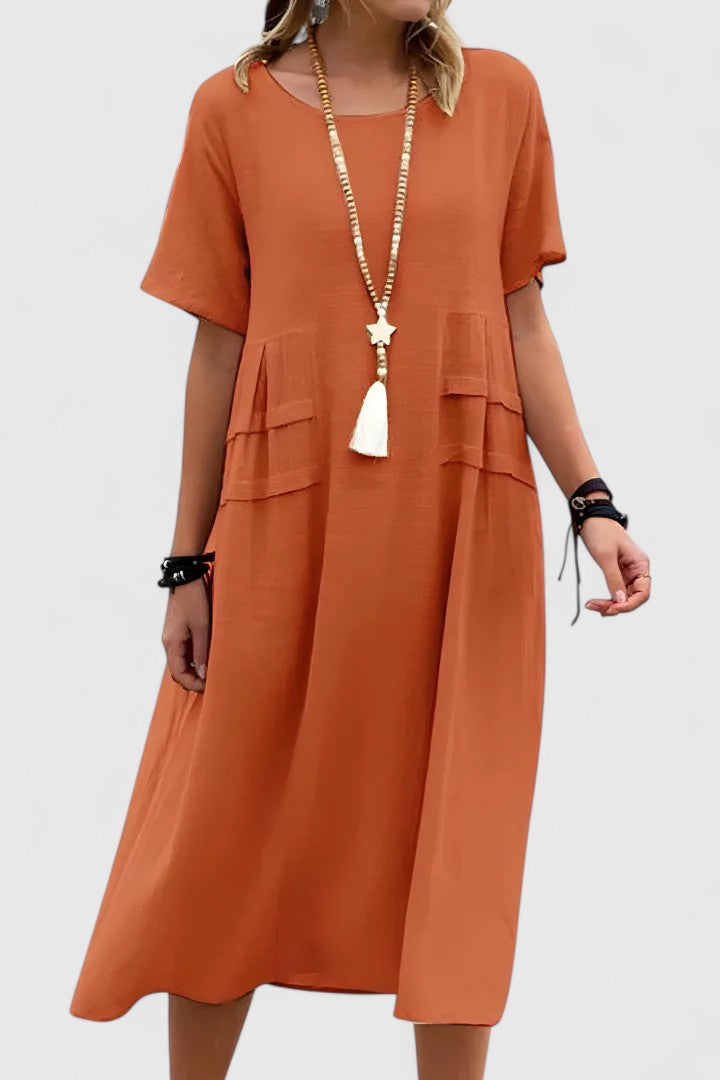 Women's Midi Dress Wide Hemline