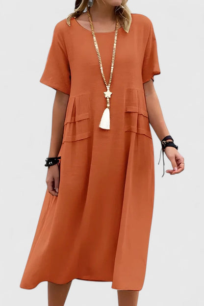 Women's Midi Dress Wide Hemline