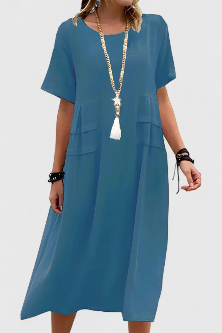 Women's Midi Dress Wide Hemline