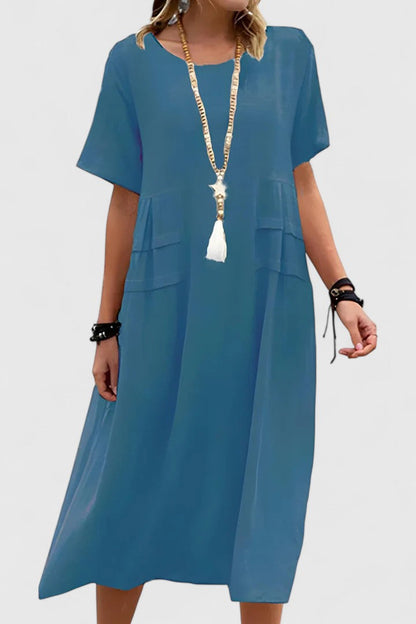 Women's Midi Dress Wide Hemline