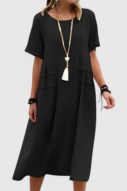 Women's Midi Dress Wide Hemline