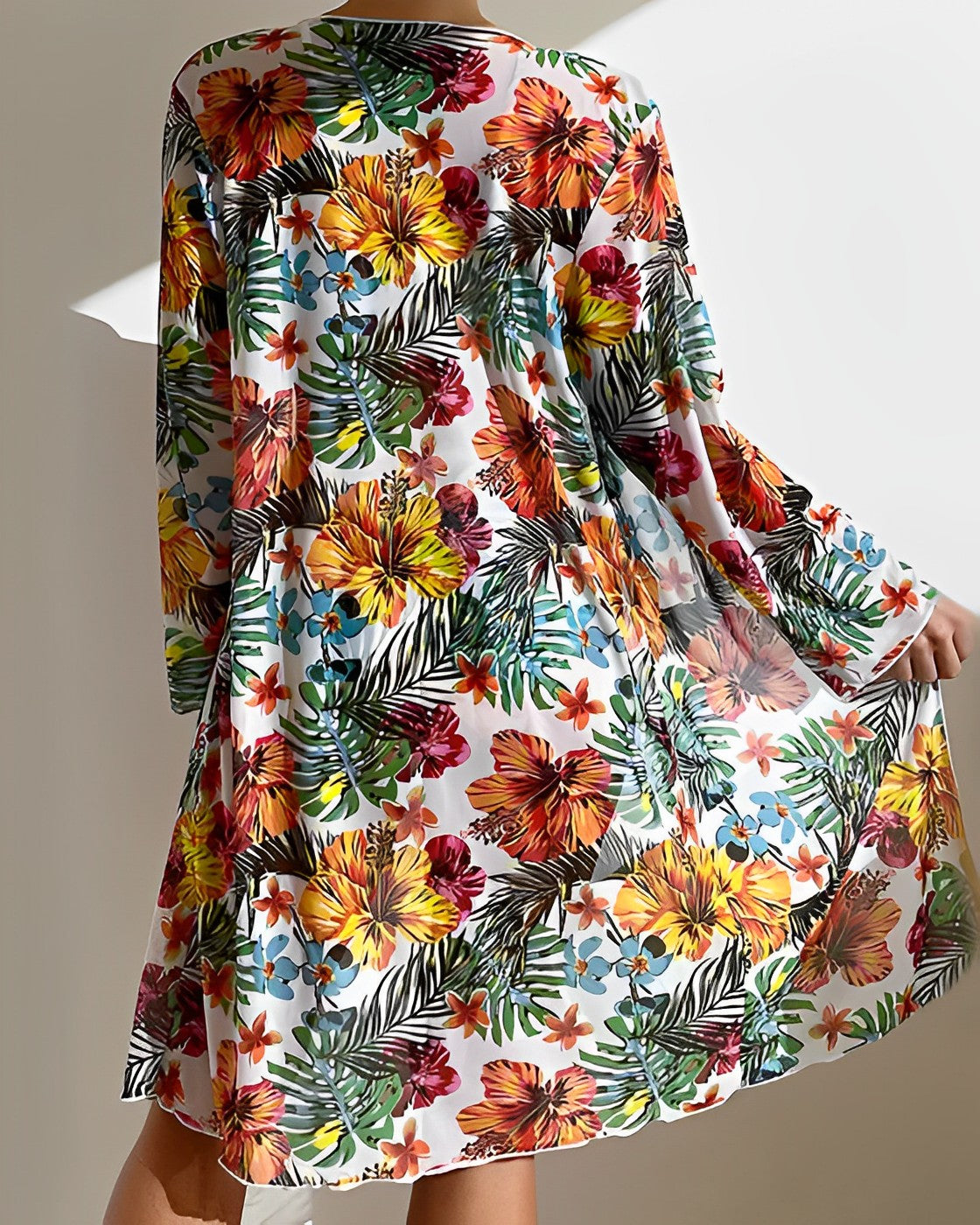 Image of Ashley | Women's High-Waisted Floral Print Swimsuit Set
