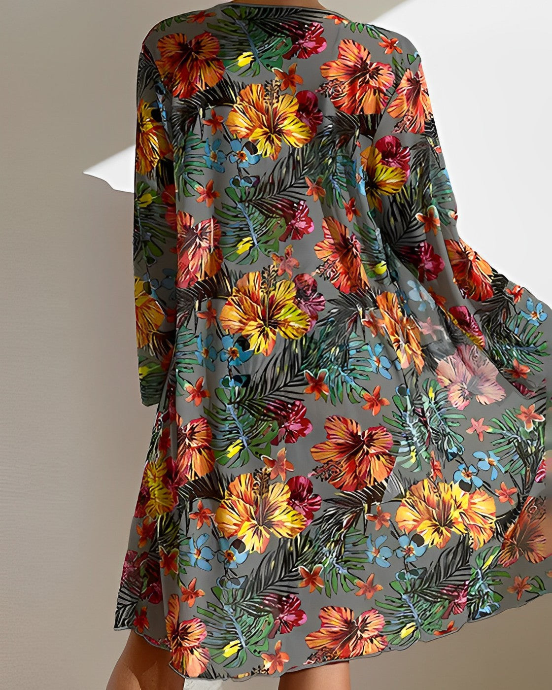 Image of Ashley | Women's High-Waisted Floral Print Swimsuit Set