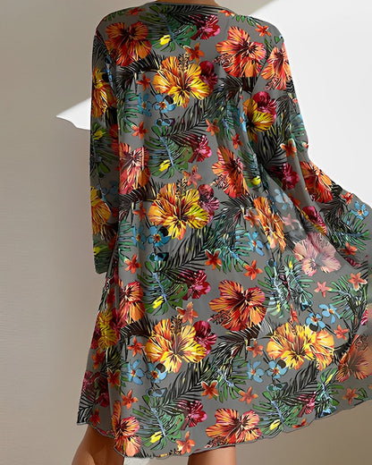 Image of Ashley | Women's High-Waisted Floral Print Swimsuit Set