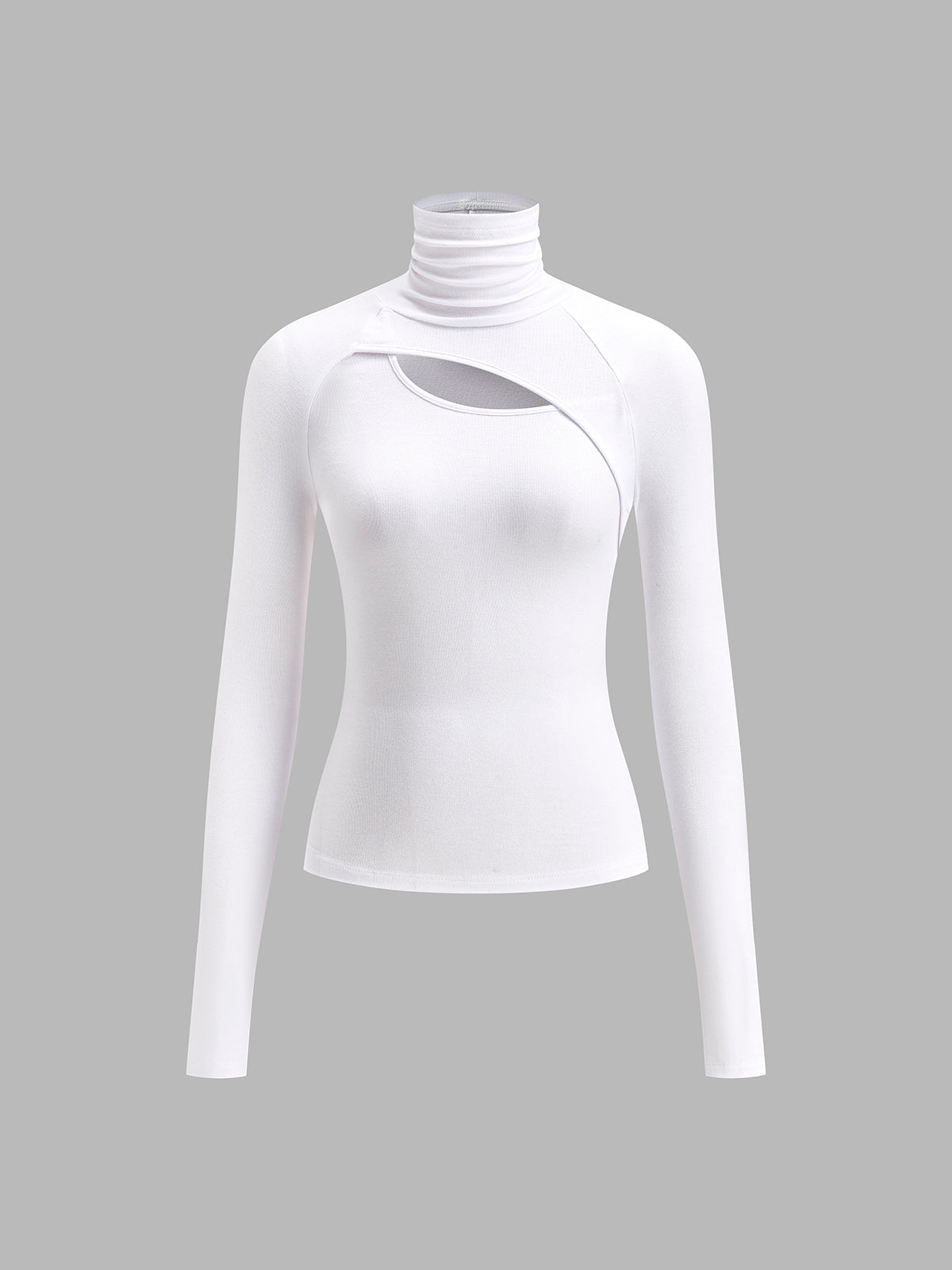Women's Long Sleeve Turtleneck Cutout