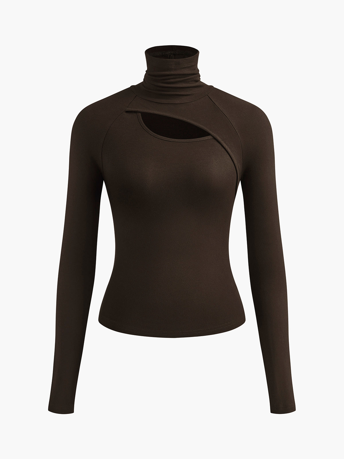 Women's Long Sleeve Turtleneck Cutout