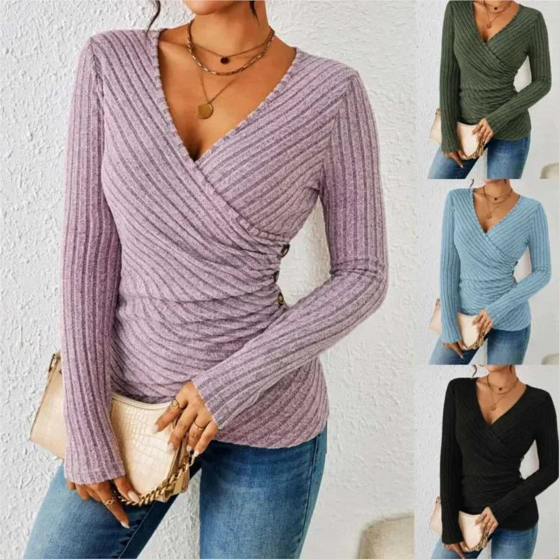 Women's Slim Fit Long Sleeve Blouse