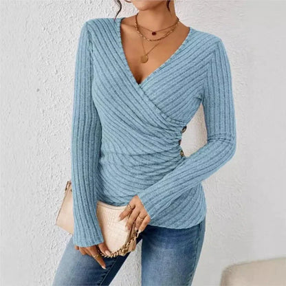 Women's Slim Fit Long Sleeve Blouse