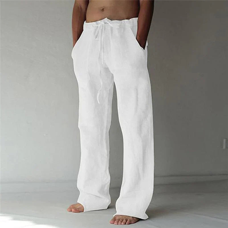 Men's Relaxed Fit Chino Drawstring Trousers - Fashinoza