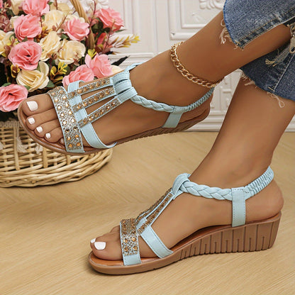 Women's Rhinestone Sandals Woven