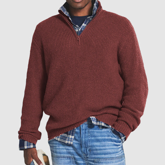Men's Cashmere Zip Sweater - 
Fashinoza