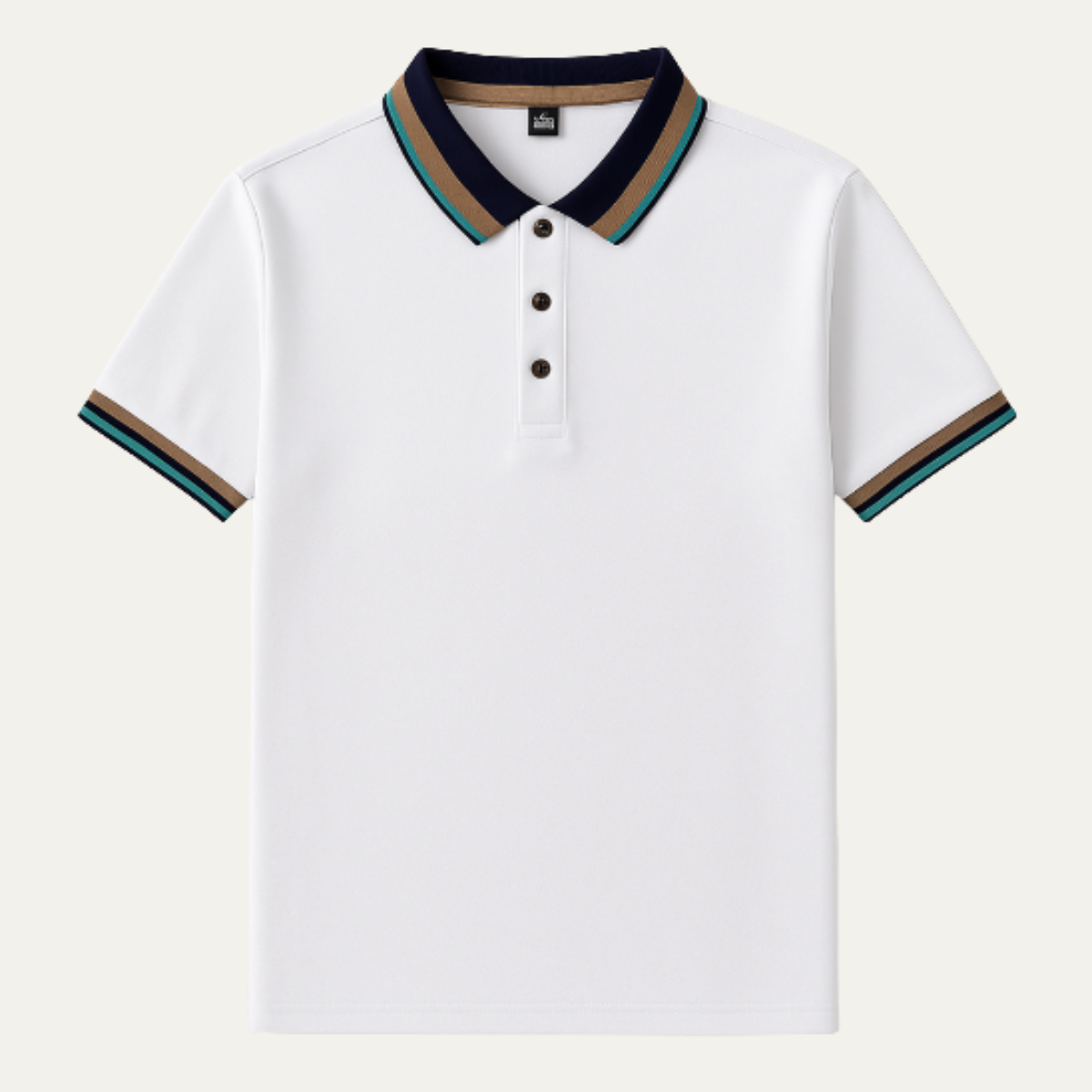 Men's Striped Cotton Polo Shirt - Fashinoza