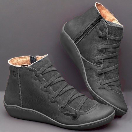 Women's Orthopedic Ankle Boots Lace-Up Comfortable Design - 
Fashinoza