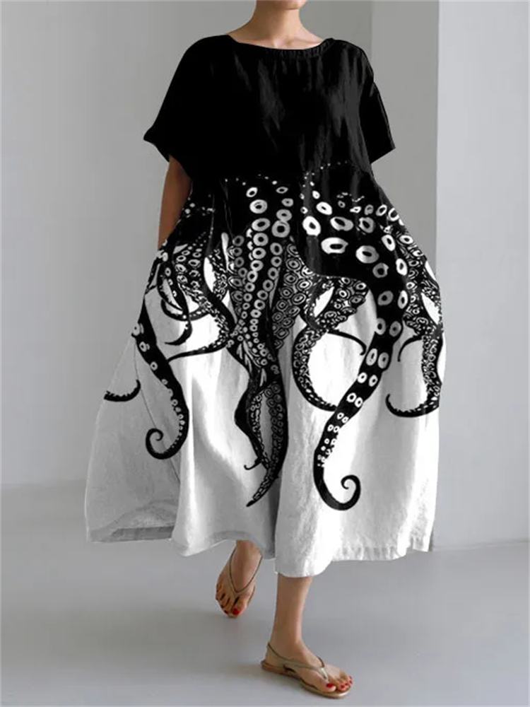Raffaella Women's Summer Dress Unique Style Casual - Fashinoza