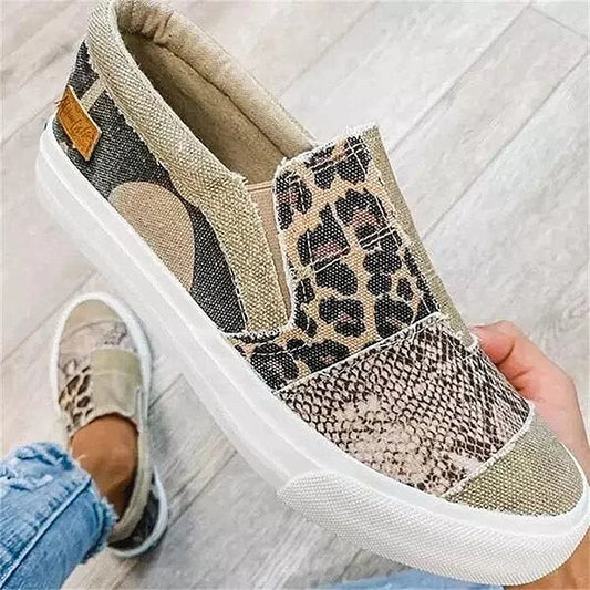 Women's Comfy Canvas Slip On Shoes - 
Fashinoza