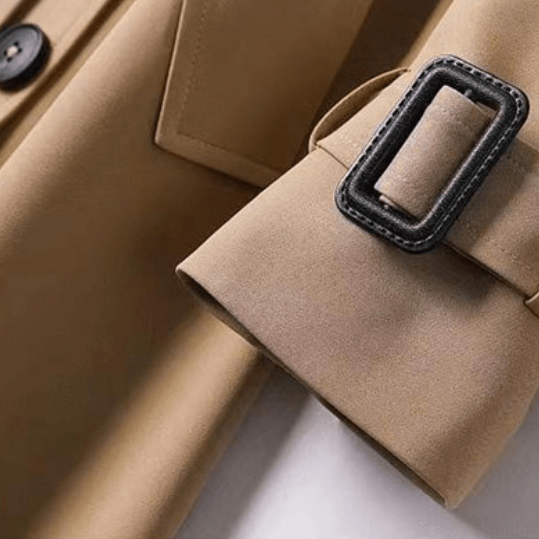 Women's Double-Breasted Trench Coat Classic Waterproof