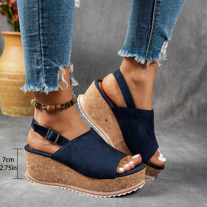 Women's Platform Sandals Adjustable Buckle
