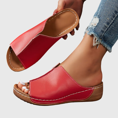 Women’s Open Toe Wedge Sandals Slip On