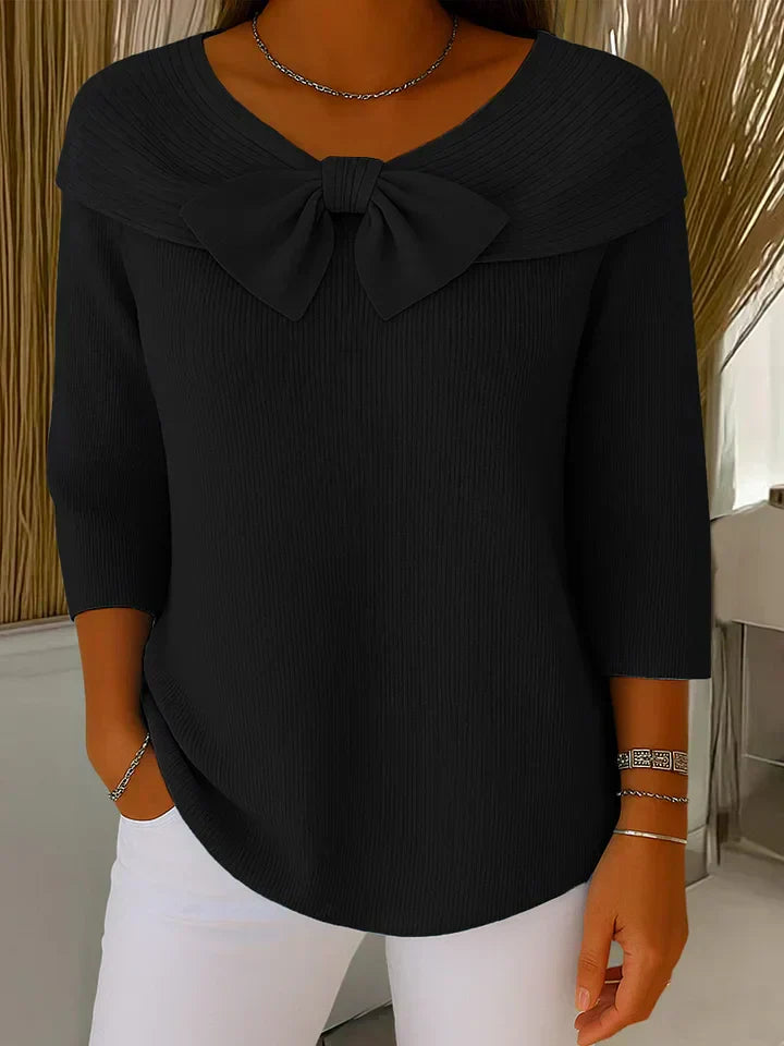 Women's Bow Sweater Violet