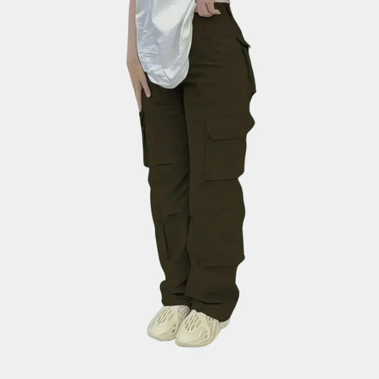 Women's High Waist Cargo Pants - Fashinoza
