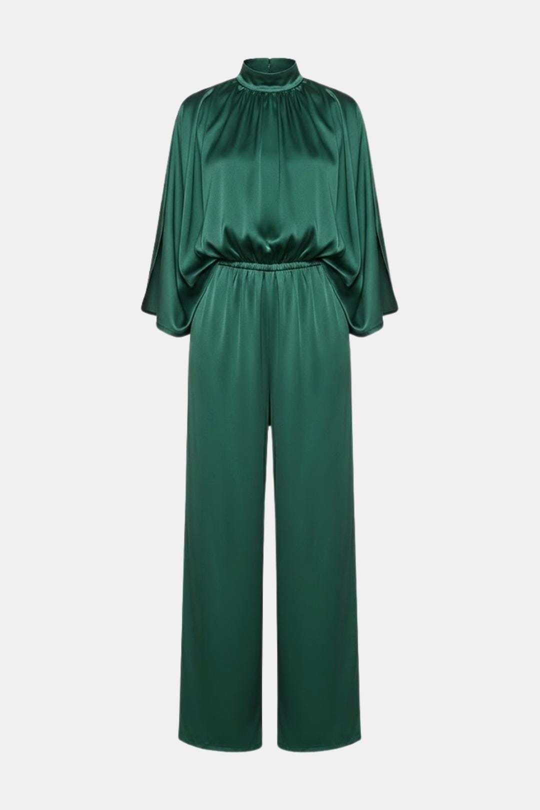 Women's High Neck Jumpsuit Cape Sleeve - Fashinoza