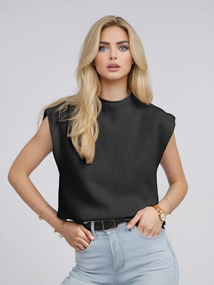 Image of Bailey | Women's Sleeveless Mock Neck Sweater Vest