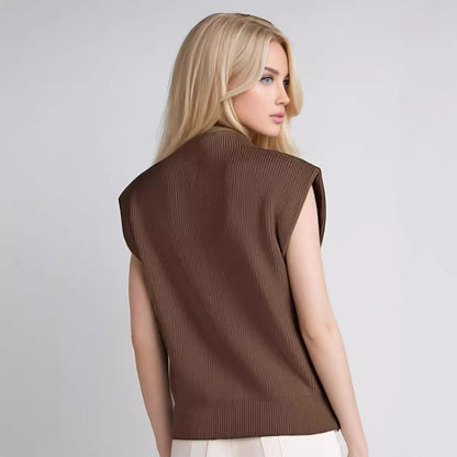 Image of Bailey | Women's Sleeveless Mock Neck Sweater Vest