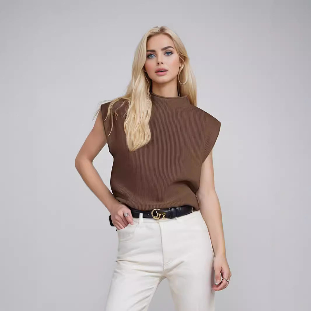 Image of Bailey | Women's Sleeveless Mock Neck Sweater Vest