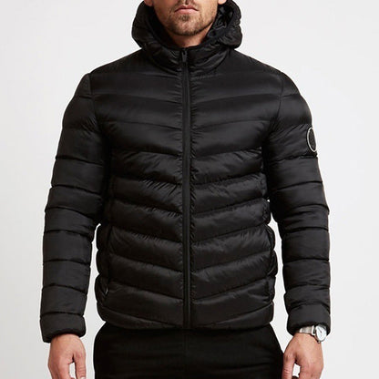 Men's Hooded Puffer Jacket - Fashinoza