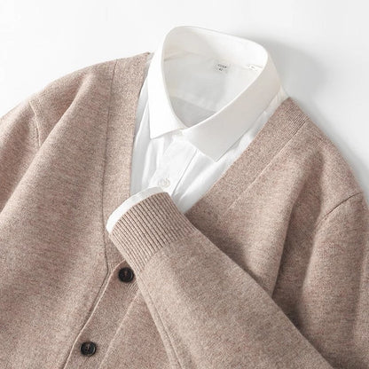 Men's V-Neck Cardigan Button Down - Fashinoza
