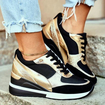 Women's Lightweight Knit Sneakers Arch Support Memory Foam - Fashinoza