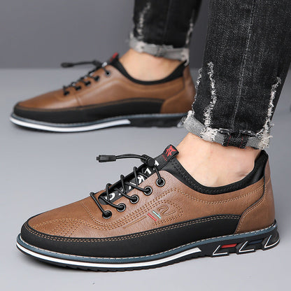 Two-Tone Casual Lace-Up Sneakers