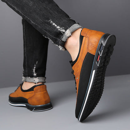 Two-Tone Casual Lace-Up Sneakers