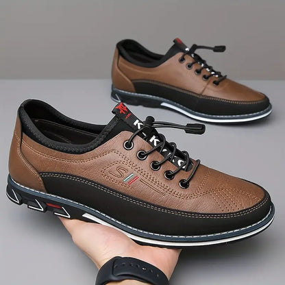 Two-Tone Casual Lace-Up Sneakers