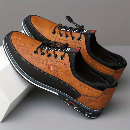 Two-Tone Casual Lace-Up Sneakers