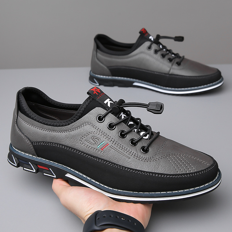 Two-Tone Casual Lace-Up Sneakers