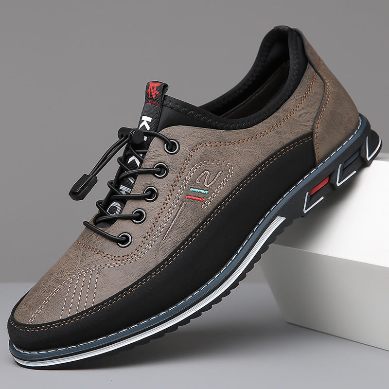 Two-Tone Casual Lace-Up Sneakers