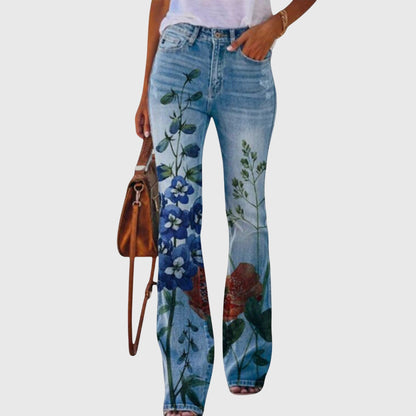 Chloe | Womens Floral Printed Skinny Jeans