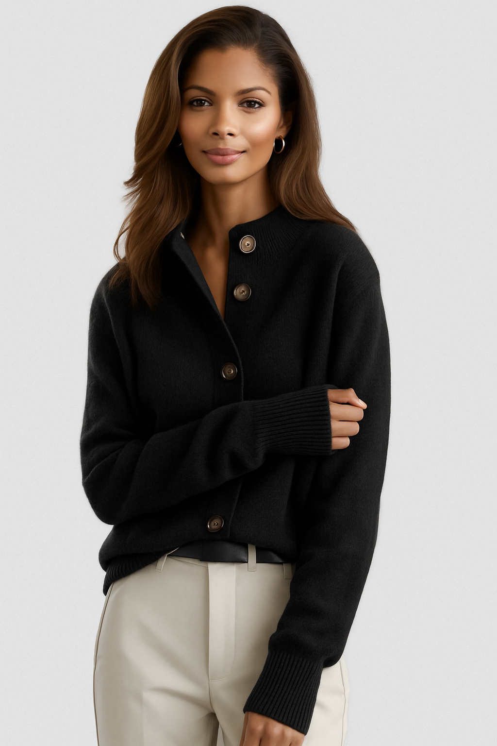 Soft Button Knit Cardigan