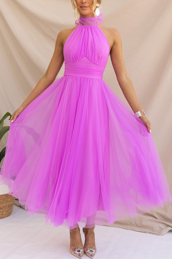 Women's Tulle Wedding Guest Dress - Fashinoza