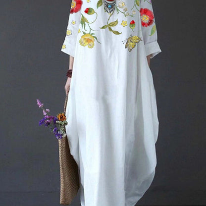 Women's Floral Maxi Dress Casual - Fashinoza