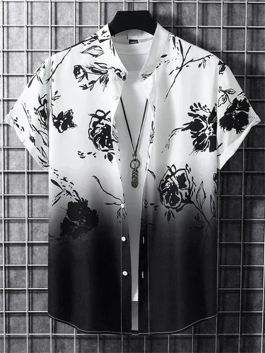 Hawaiian Shirt 3D Flower Print Vibrant Style