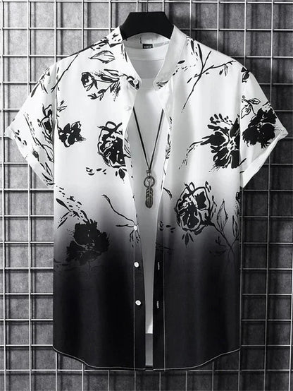 Hawaiian Shirt 3D Flower Print Vibrant Style
