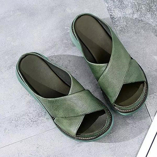 Women's Flat Cushioned Sandals - Fashinoza