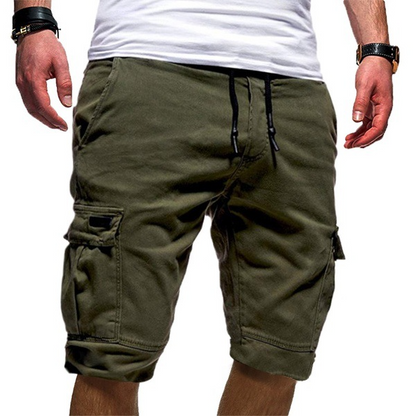 Men's Cargo Drawstring Shorts Knee Length - Fashinoza