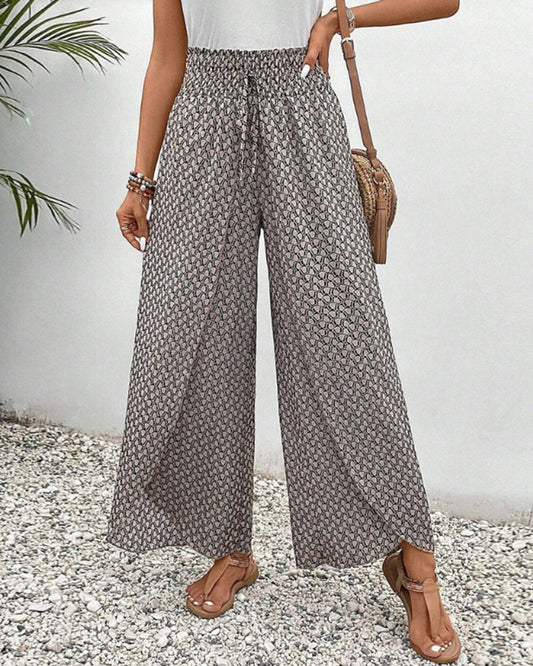 Vera Women's Wide Leg Trousers Relaxed Fit - Fashinoza