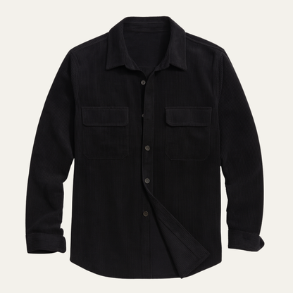 Men's Corduroy Shirt Jacket Lightweight Button Up - Fashinoza
