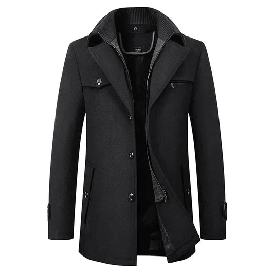 Men's Pea Coat Mid-Length Wool - Vonnera